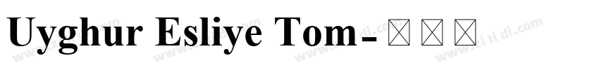 Uyghur Esliye Tom字体转换